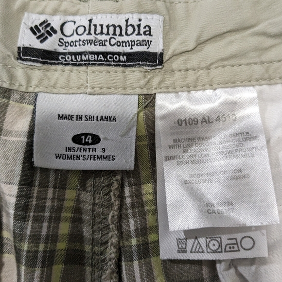 Columbia Womens plaid Shorts Cotton Size 14 - Picture 5 of 8